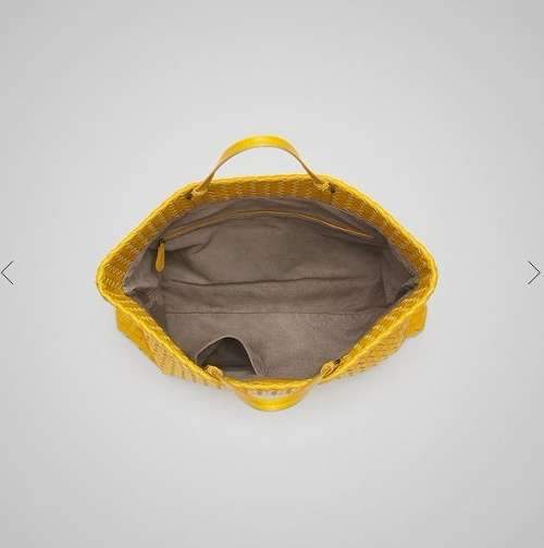 Bottega Veneta Lambskin Tote Bag 1046 yellow